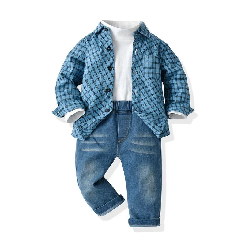 Kids Boys Casual Clothing Set Toddler Boys Long Sleeve White Pants Outfit