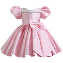 Baby Girl Princess Dress Puff Sleeve Infant Toddler Party Pageant Birthday Baptism Frocks
