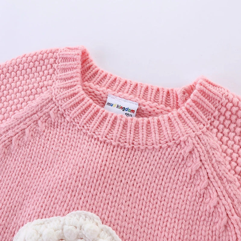 Girls Sweater Cloud and Rains Knitted Clothes for Girl Clothes O-neck Pullover Tops Autumn Winter