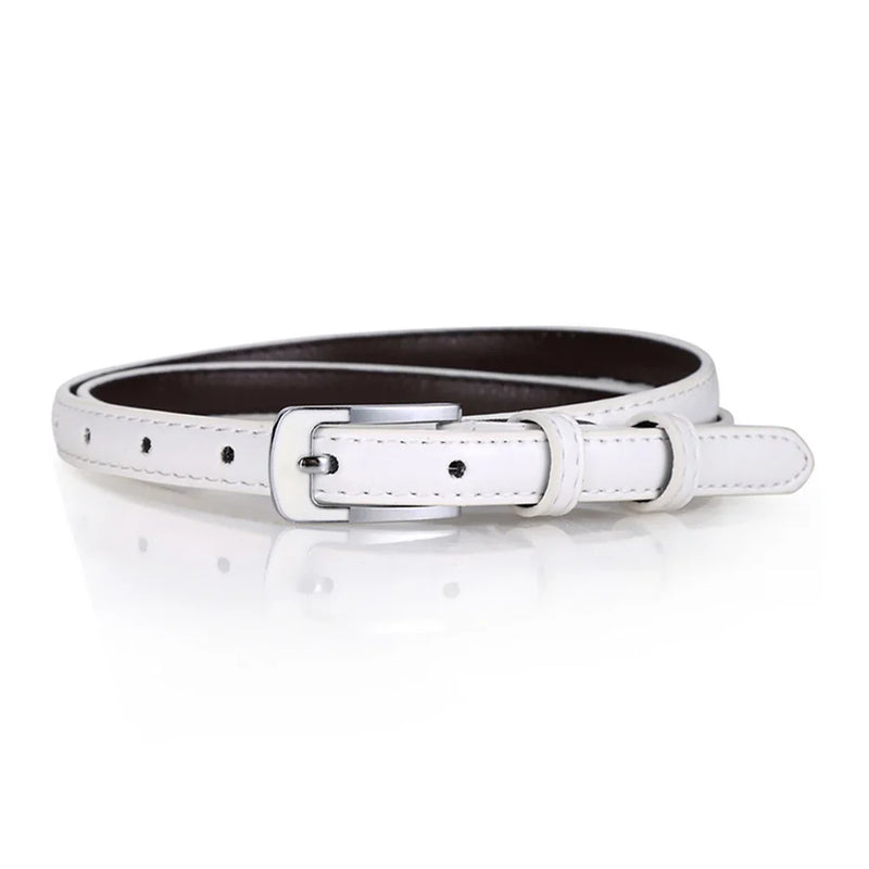 Ladies Genuine Leather Belts Alloy Pin Buckles Metal Candy Sweet Style Accessories for Women