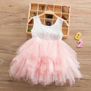 Birthday Little Girls Princess Dress Toddler Kids Wedding Party Gown Backless Lace Infant Baby Baptism Christening Dresses