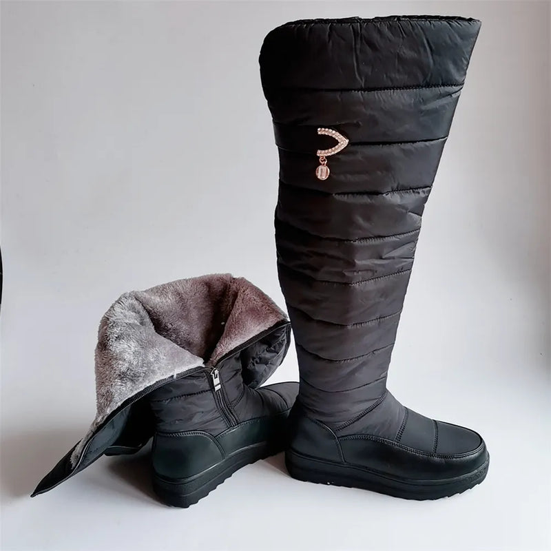 Down Warm Plush Boots Women Winter Shoes Platform Women's