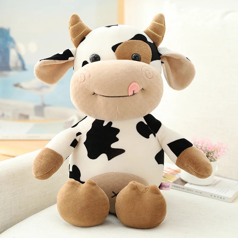Plush Cute Cattle Plush Stuffed Animals Cattle Soft Doll Toys Birthday Gift