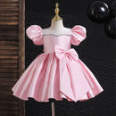Baby Girl Princess Dress Puff Sleeve Infant Toddler Party Pageant Birthday Baptism Frocks