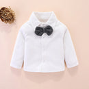 Baby Boy Tuxedo Clothing with Hat Spring Cotton Suit Newborn Birthday Dress
