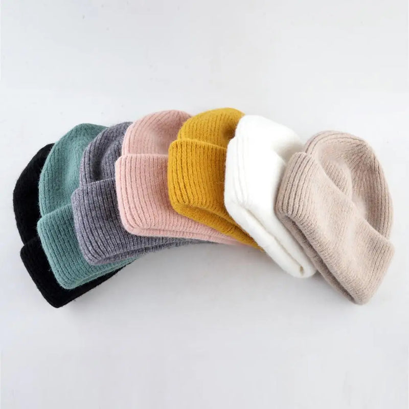 Solid color Winter Hats for Women Knitted Wool Beanies Outdoor skiing cap woman's Casual Beanie Gorros men Unisex Bonnet