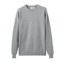 Autumn Winter Men's T-shirt Round Neck Men's Warm Long Sleeve Sweater Solid Bottomed Shirt