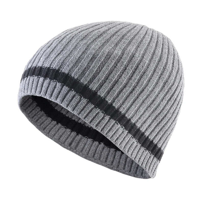 Unisex hats for men winter beanies man skullies Knitted wool caps women's autumn Hat Hip Hop caps gorros Black stripes bone