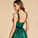 Evening Dress Elegant Spaghetti Strap Beading Zipper Up Wedding Party Formal Dress Lace Evening Dresses Robes