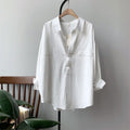 Autumn Women Cotton Blouse Long Sleeve Women Tops And Blouses Vintage Women White Shirts