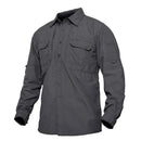 Men's Tactical Shirts Summer Lightweight Quick Drying Shirts Army Military Shirts Long Sleeve Outdoor Work Cargo Shirts