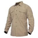 Men's Tactical Shirts Summer Lightweight Quick Drying Shirts Army Military Shirts Long Sleeve Outdoor Work Cargo Shirts