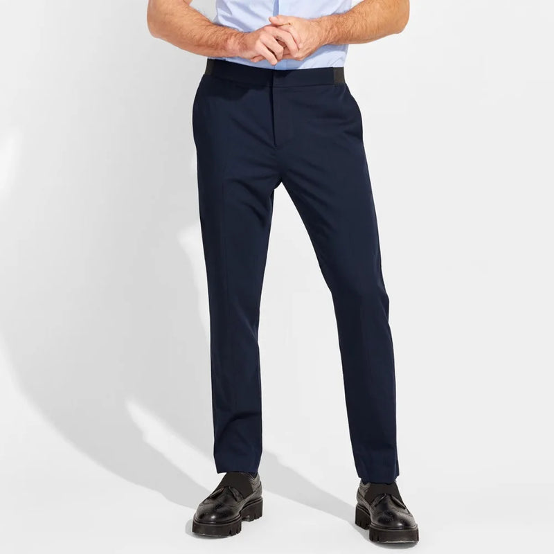 Men Formal Business Blue Suit Pants Summer Thin Quality Male Leisure Suit Pants Trousers