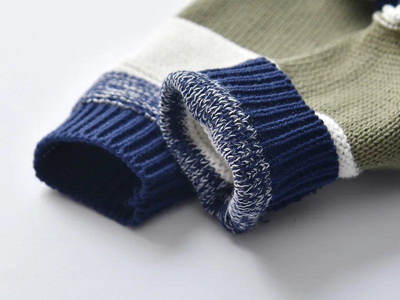 Knitted Baby Clothes Stripe Baby Knitted Rompers Long Sleeve Baby boy Casual Clothes Baby Winter Knit Jumpsuit