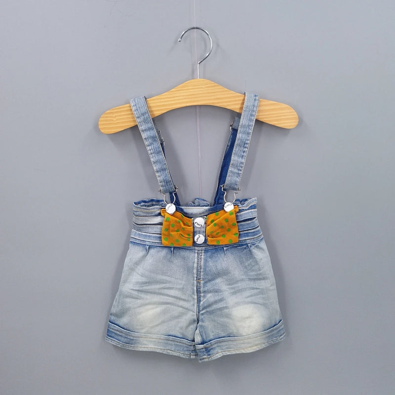 Baby Girl Overalls Summer Baby Clothing Sets Babe Girls Rompers With Cotton T Shirt Bow Suspender Shorts Infant Clothes