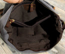 Canvas Leather Shoulder Bag For Women Large Capacity Female Message Bag Soft Foldable Women