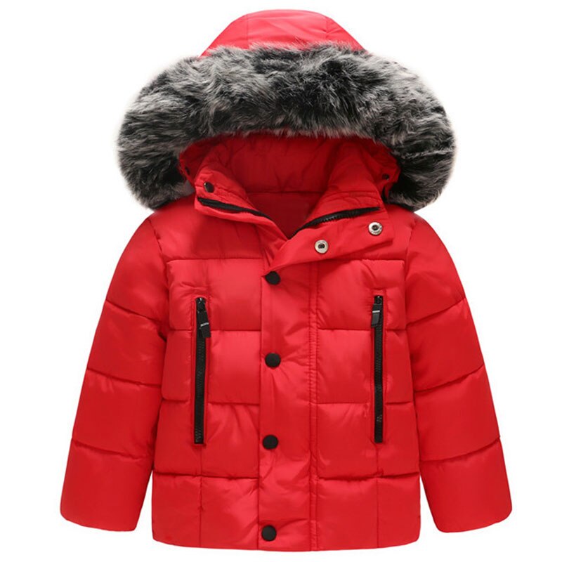 Baby Boys Girls Jacket Coat Children Kids Winter Thick Hooded Outerwear Christmas Warm Parka Cotton-Padded Clothes Snow Wear