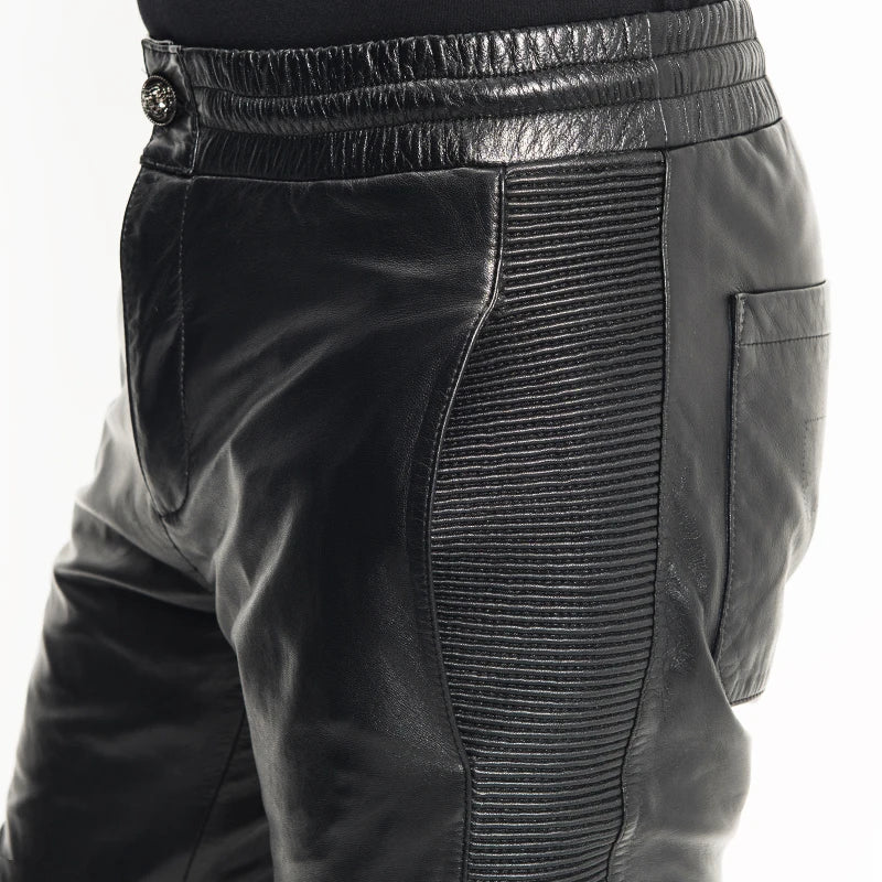 Men's Leather Pant Biker Pants Punk Rock Pants Tight Gothic Leather Pants Slick Smooth Shiny Trousers