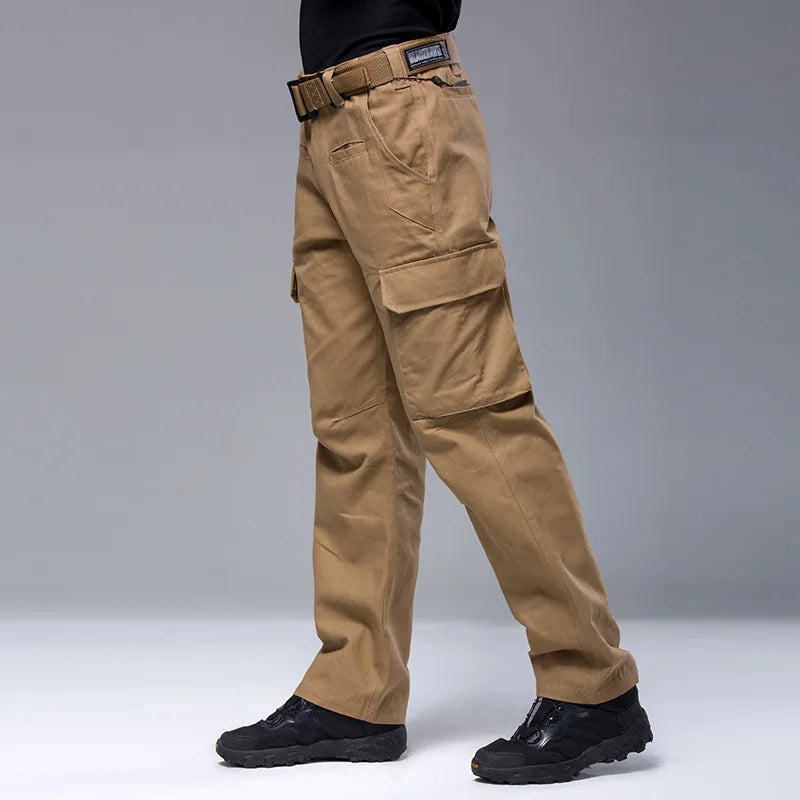 Outdoor Cotton Men Double Layers Knee Full Length Tactical Pants Windproof Durable Clothing trousers