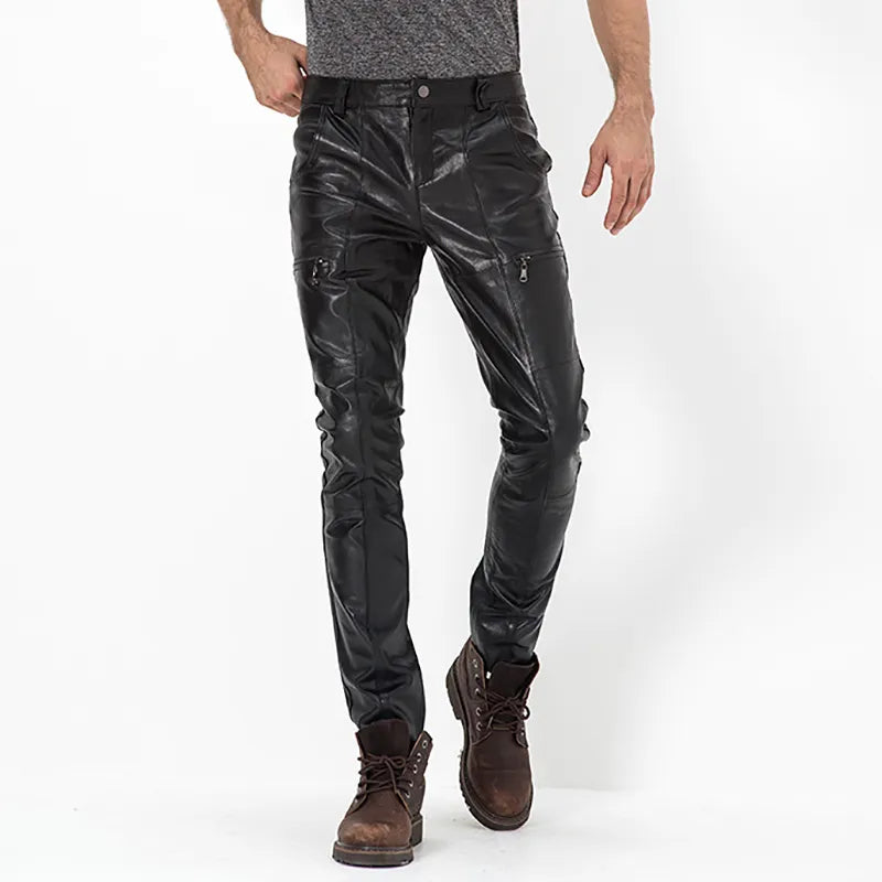 Men's Genuine Motorcycle Leather Pants