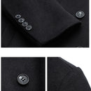 Men Winter Wool Coat Men's Double breasted business jacket Wool Blends Woollen Coat Male Trench Coat Overcoat