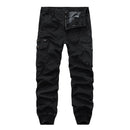 Casual Joggers Solid Pants Men Cotton  Elastic Trousers Military Style Army Cargo Pants