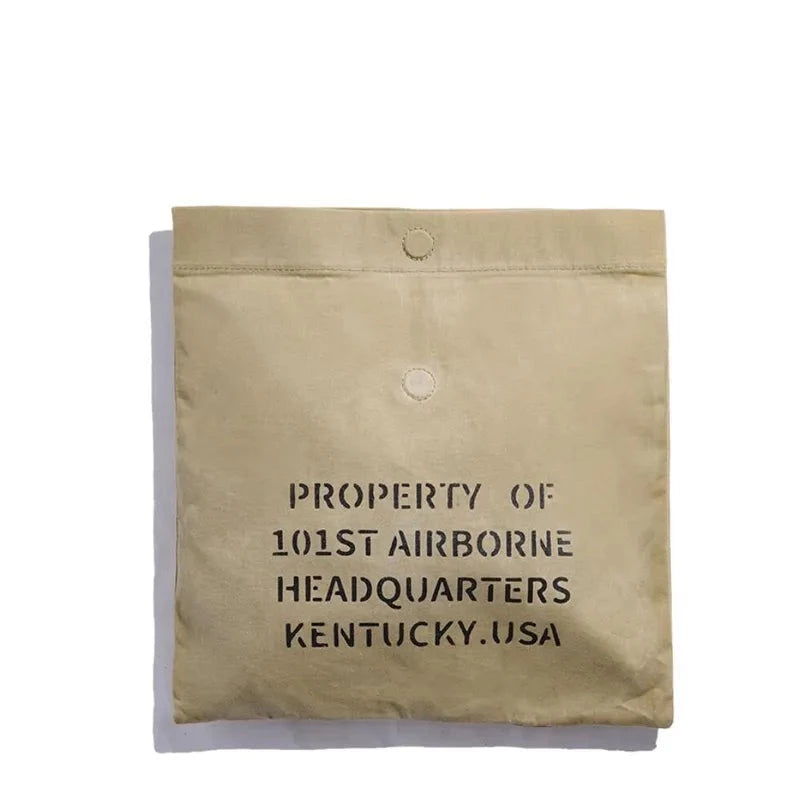 Men Clutch bag  American retro tooling  handbag man Khaki Oil wax canvas bag male Casual Clutch bag