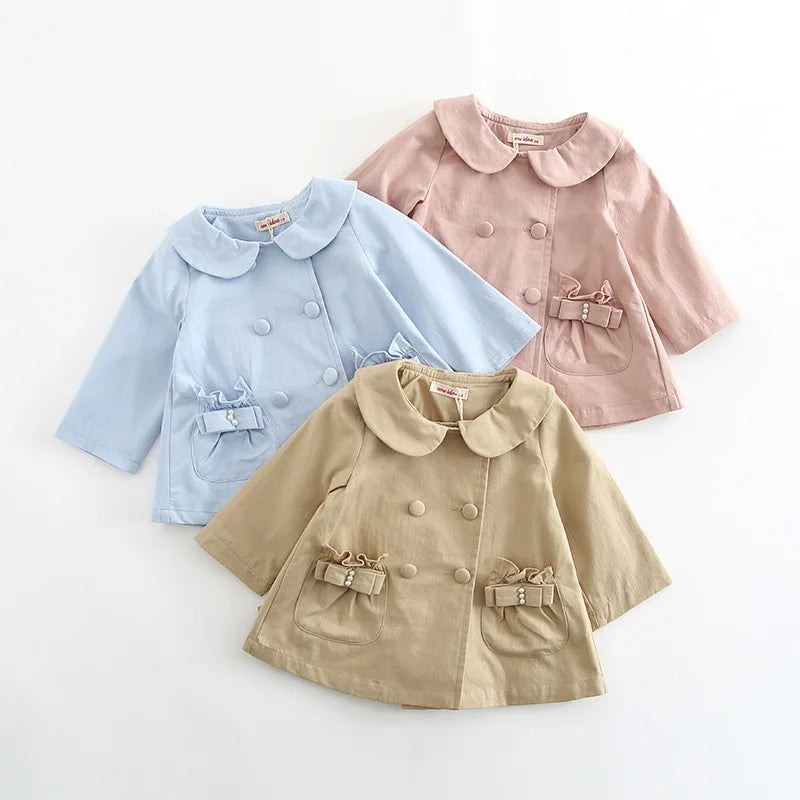 Spring Autumn Girls Windbreaker Children Outwear Baby Coats Kids Jacket