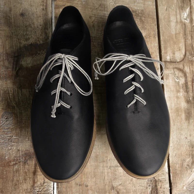 Winter Classics Black Lace up Casual Shoes for Genuine Leather Men Shoes Breathable Men's