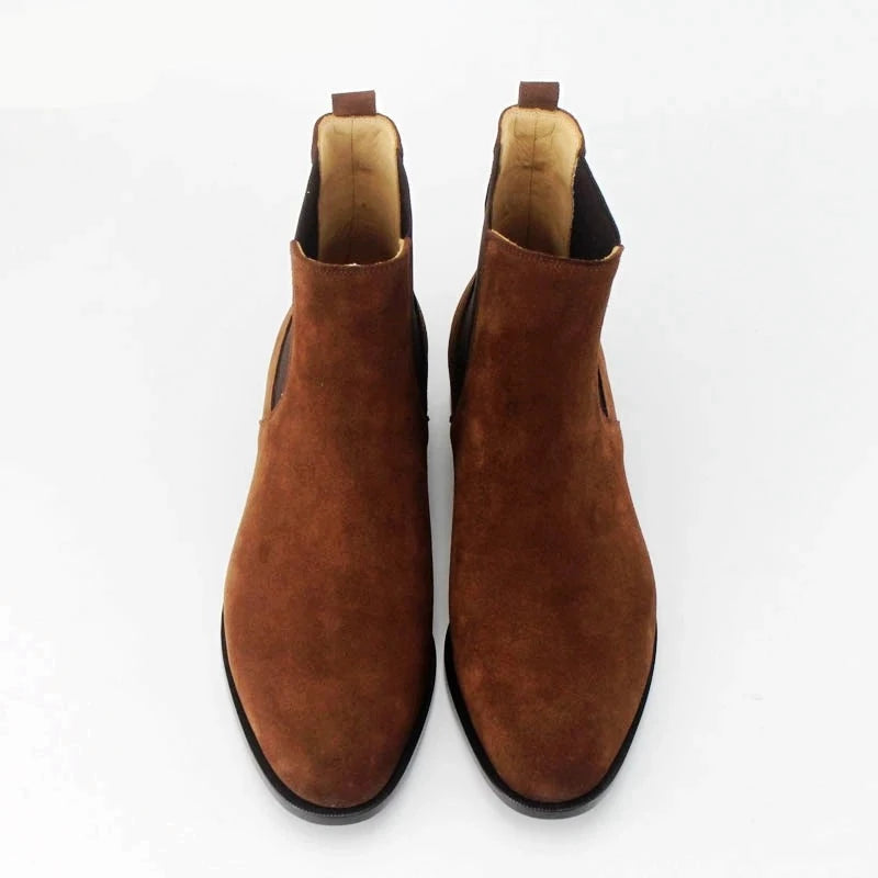 Men Boot Leather Sole Shoes Men Breathable Mens Dress Shoes Full Grain Calf Leather Gents