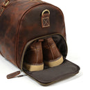 Leather Handbag For Men Genuine Leather Travel Duffle Travelling Male Shoulder Laptop Bags Real Luggage Bags