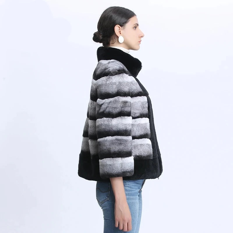 Fur Coat Women Real Fur Jackets Female Natural Fur Coat Women's Winter Jacket Thick Warm Slim Short Outwear