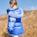 Baby Girl Hooded Jacket Cotton Padded Thick Winter Toddle Teens Loose Down Jacket