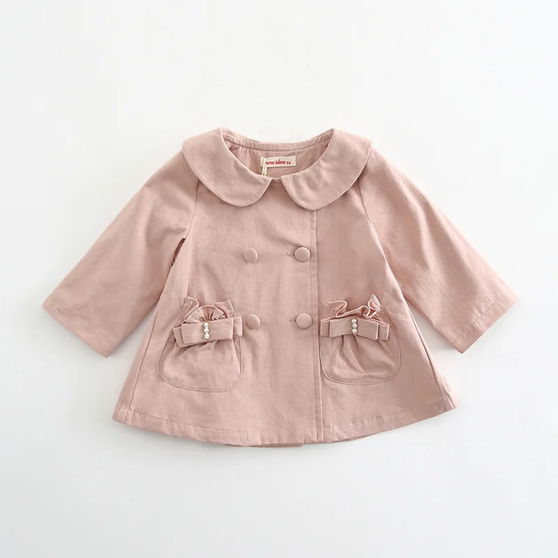 Spring Autumn Girls Windbreaker Children Outwear Baby Coats Kids Jacket