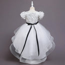 Girl Party Dress Elegant White Bridesmaid Princess Dress Kids Dresses For Girls Clothes Children Wedding Dress