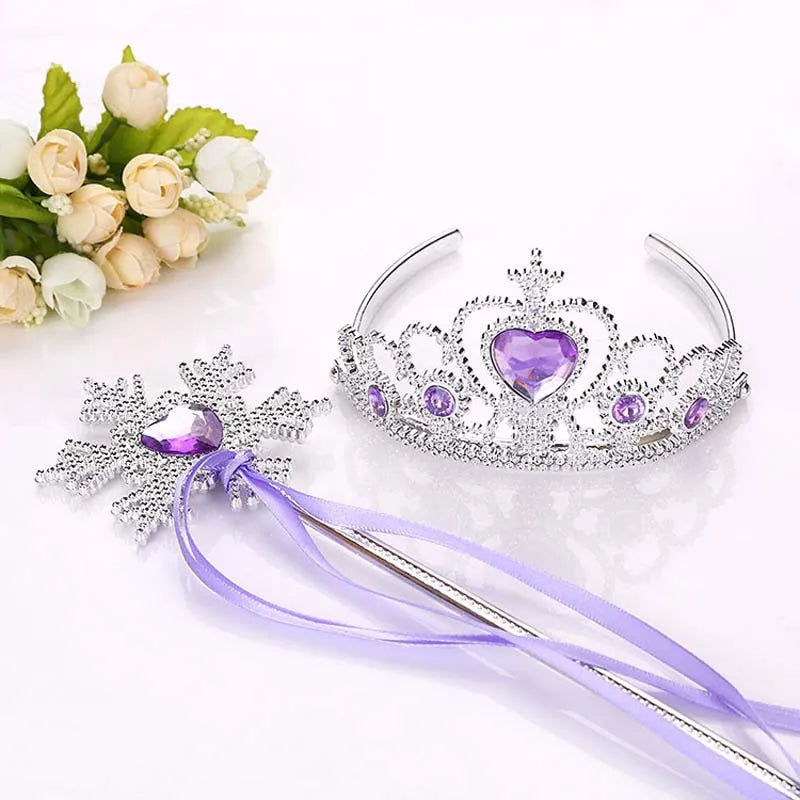 Girls Princess Crown Hair Accessories Bridal Crown Crystal Diamond Tiara Hoop Headband Hair Bands For Kids Party Hairbands