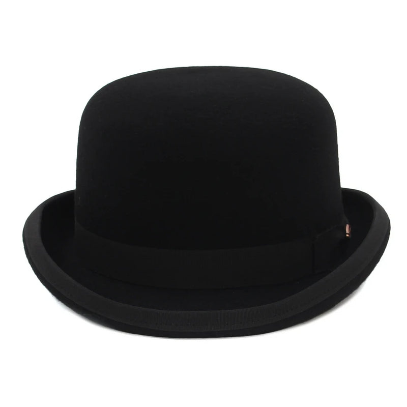 Wool Felt Derby Bowler Hat For Men Women Satin Lined Party Formal Fedora Costume Magician Hat