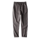 Men pants linen pure elastic waist trousers for men casual white pants men solid trousers men