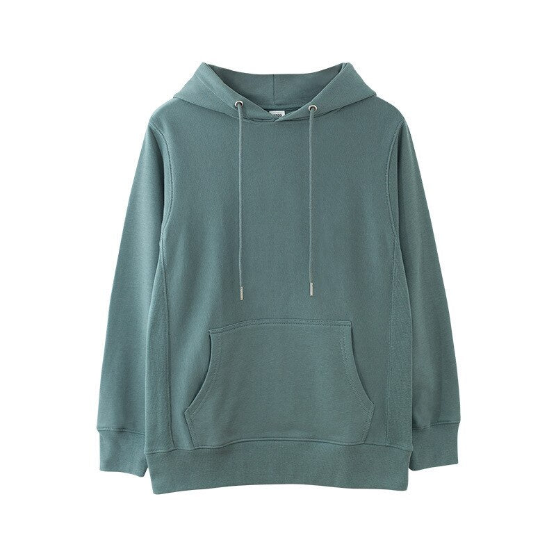 Autumn Long Sleeve Couples Hooded Hoodies Pure Women Cotton High Quality Oversize Style Women Hoodies