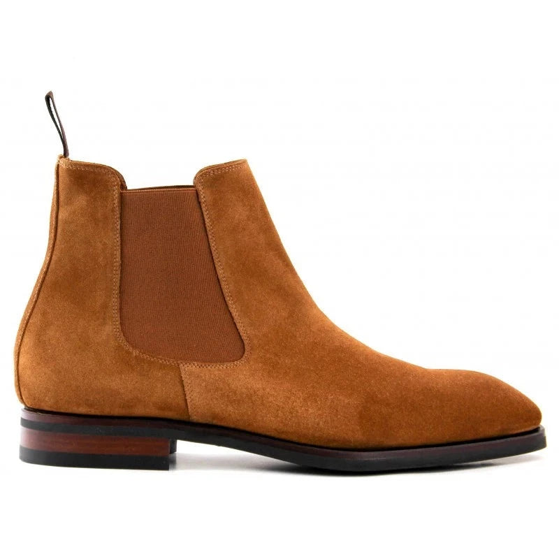 Chelsea Solid Winter Mens Boots Shoes Work Handmade Shoe Men Add Velvet Non-Slip Designer Boot
