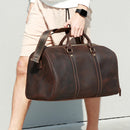 Genuine Leather Large Duffel Bag Business Men's Travel Bag Crazy Horse Leather Retro Travel Bag Male Weekend Duffel Bag