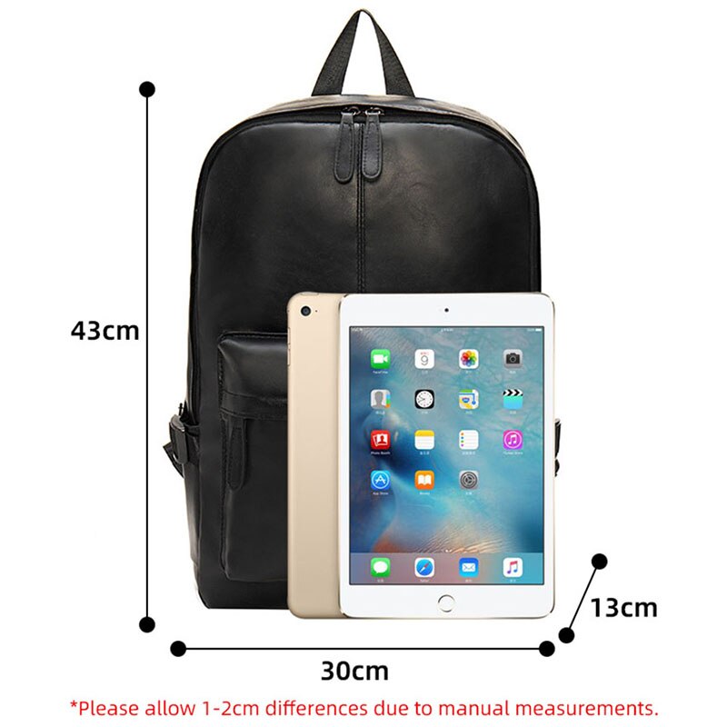 Luxury Backpack Unisex Solid Multifunctional School Bags Vintage Large Capacity Waterproof Shoulder Bags
