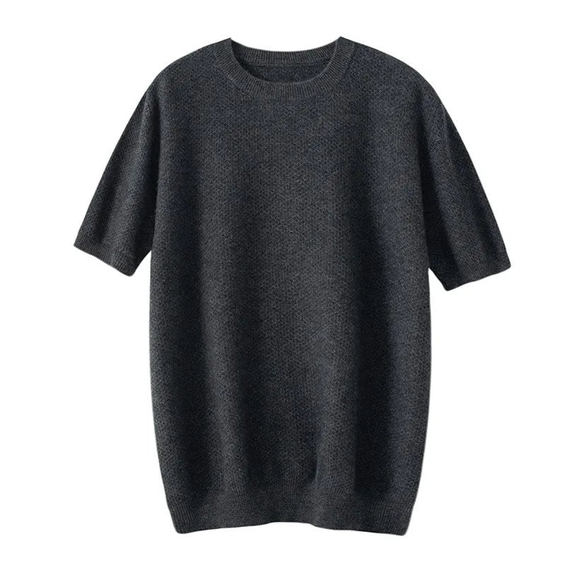 Cashmere Sweaters Men' O-Neck Spring New T-Shirt Youth Knit Bottom Shirt High-end Loose Vest Top