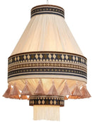 Boho Cotton Rope Pendant Light Tassels Hanging Lamp Bohemian Ceiling Hanging Lamp Room Decor