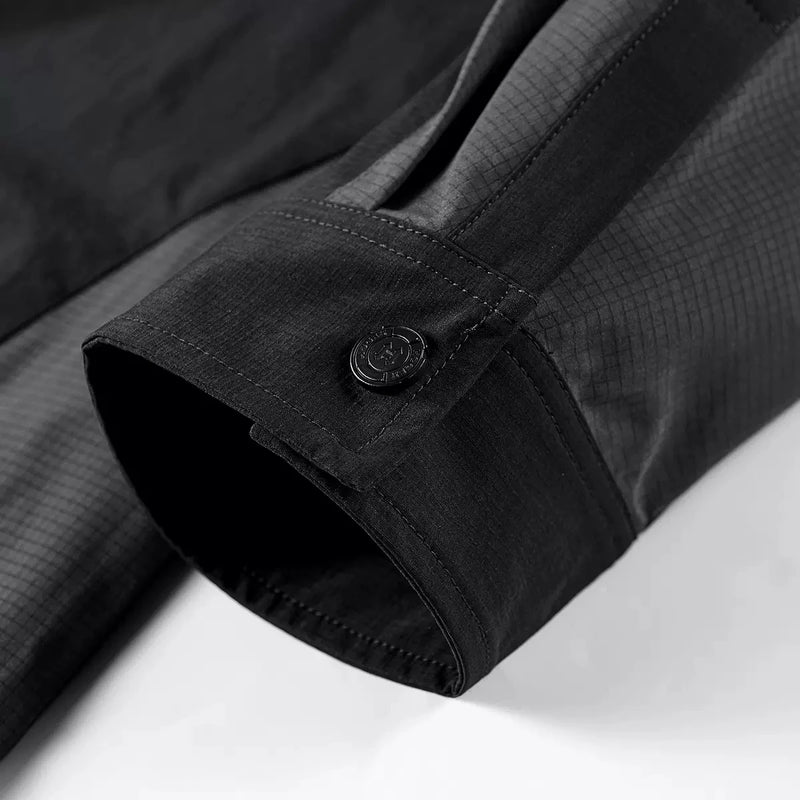 Spring Long Sleeve Tactical Shirts Coat Men Black Tops Male Clothing