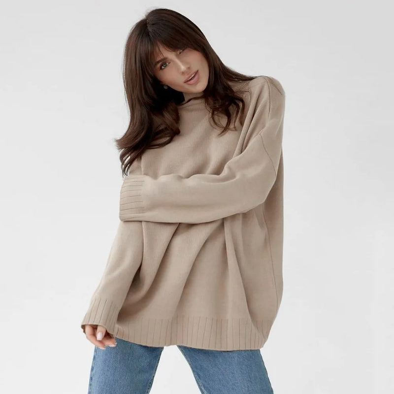 Women Sweaters Solid High Street Jumpers Female Soft Stylish Autumn Winter