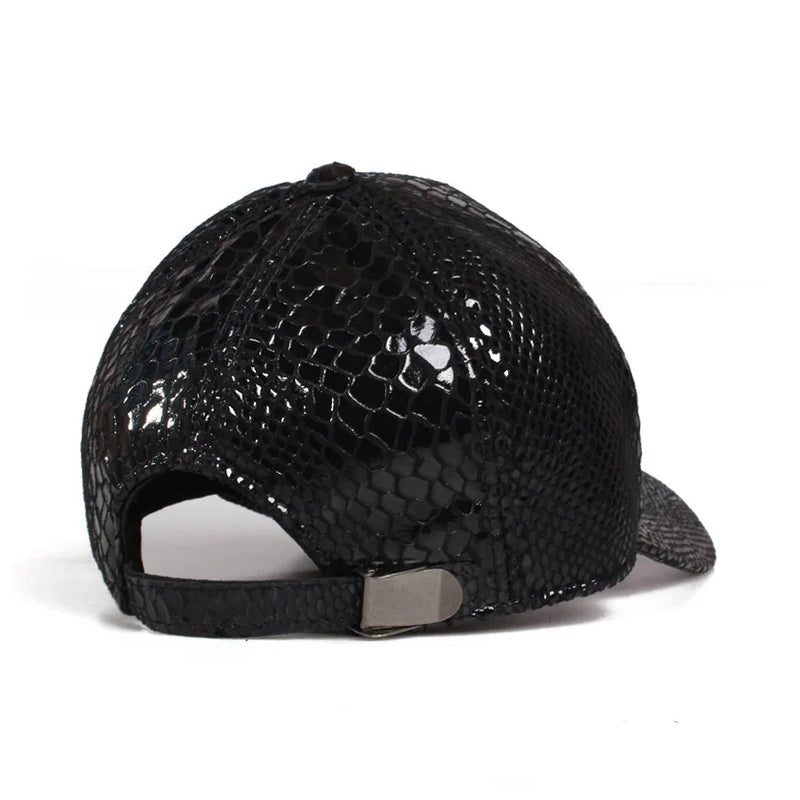 Genuine leather Hat For Men Autumn Winter Male Pattern Trend Baseball Caps Patent Leather