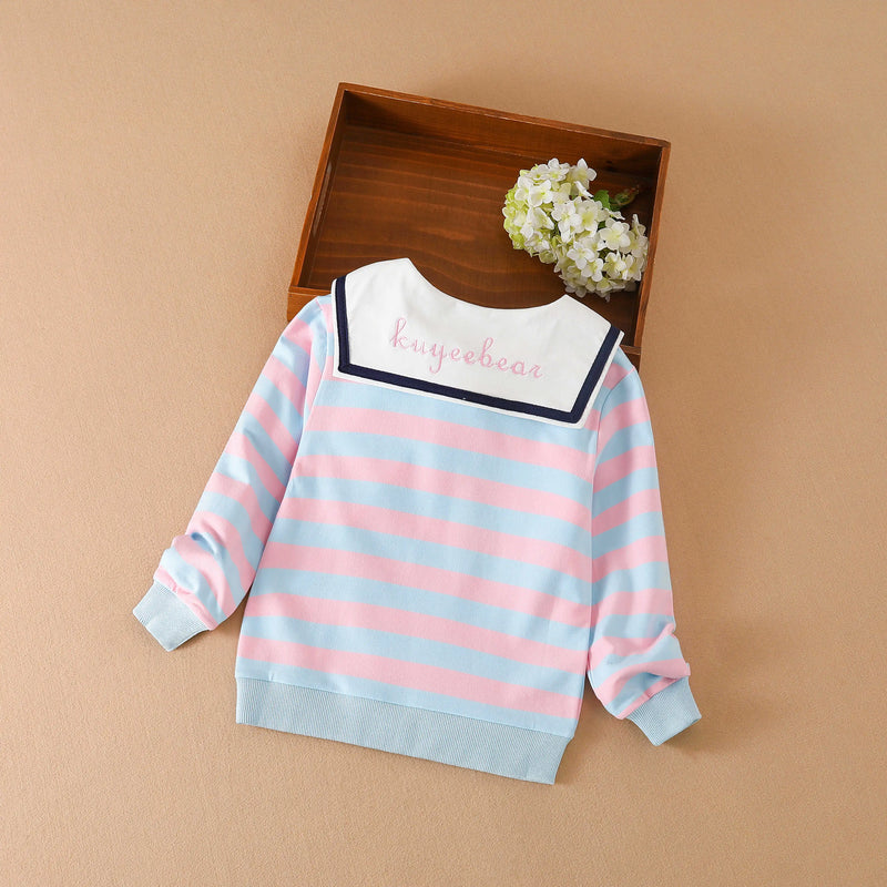 Kids Clothes Spring Autumn Girls Hoodies Pullover Tops Cotton Preppy Style Cute Childrens Clothing Sweatshirt
