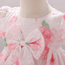 Baby Girls Dress Flower Infant Birthday Dresses Puff Sleeve Christening Gowns Baby Baptism Clothes Party Wedding Dresses