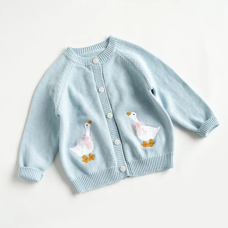 Baby Girls Sweater Kids Cute Knitted Cardigan Autumn Winter Children Clothes